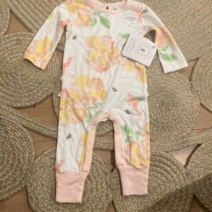 Burt’s bees sunburst floral jumpsuit 0/3m baby girl